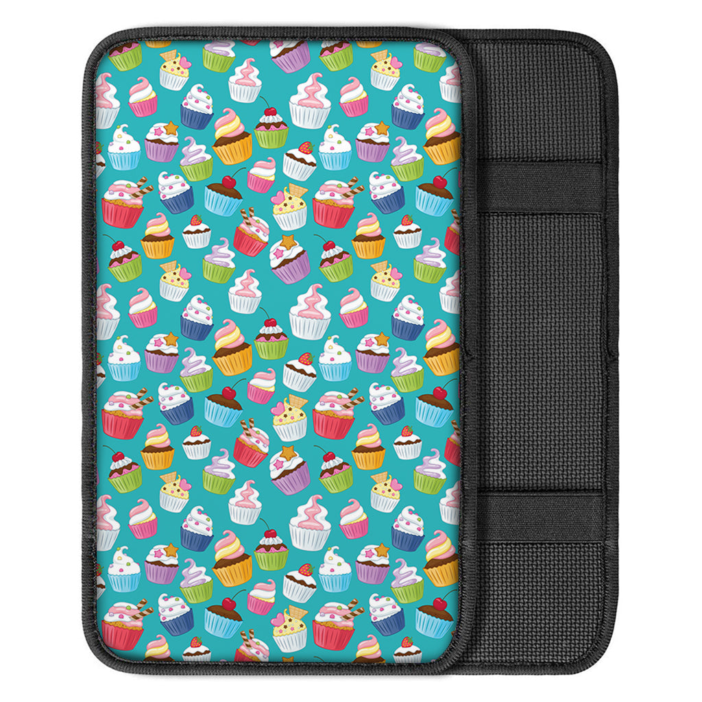 Cartoon Cupcake Pattern Print Car Center Console Cover