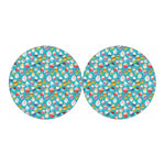 Cartoon Cupcake Pattern Print Car Coasters
