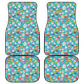 Cartoon Cupcake Pattern Print Front and Back Car Floor Mats
