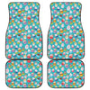 Cartoon Cupcake Pattern Print Front and Back Car Floor Mats