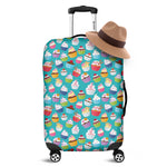 Cartoon Cupcake Pattern Print Luggage Cover