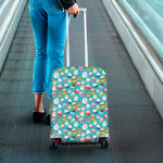 Cartoon Cupcake Pattern Print Luggage Cover