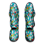 Cartoon Cupcake Pattern Print Muay Thai Shin Guard