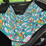 Cartoon Cupcake Pattern Print Pet Car Back Seat Cover