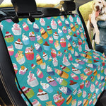 Cartoon Cupcake Pattern Print Pet Car Back Seat Cover