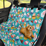 Cartoon Cupcake Pattern Print Pet Car Back Seat Cover