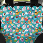 Cartoon Cupcake Pattern Print Pet Car Back Seat Cover