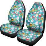 Cartoon Cupcake Pattern Print Universal Fit Car Seat Covers