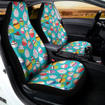 Cartoon Cupcake Pattern Print Universal Fit Car Seat Covers