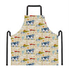 Cartoon Dairy Cow Farm Pattern Print Apron