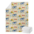 Cartoon Dairy Cow Farm Pattern Print Blanket