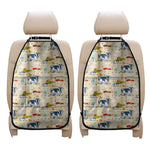 Cartoon Dairy Cow Farm Pattern Print Car Seat Organizers