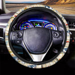 Cartoon Dairy Cow Farm Pattern Print Car Steering Wheel Cover