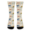 Cartoon Dairy Cow Farm Pattern Print Crew Socks