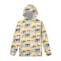 Cartoon Dairy Cow Farm Pattern Print Pullover Hoodie