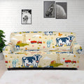 Cartoon Dairy Cow Farm Pattern Print Sofa Cover