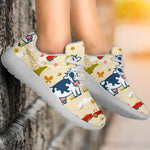 Cartoon Dairy Cow Farm Pattern Print Sport Shoes GearFrost