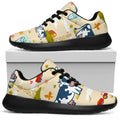 Cartoon Dairy Cow Farm Pattern Print Walking Shoes