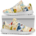 Cartoon Dairy Cow Farm Pattern Print Sport Shoes GearFrost