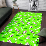 Cartoon Daisy And Cow Pattern Print Area Rug GearFrost