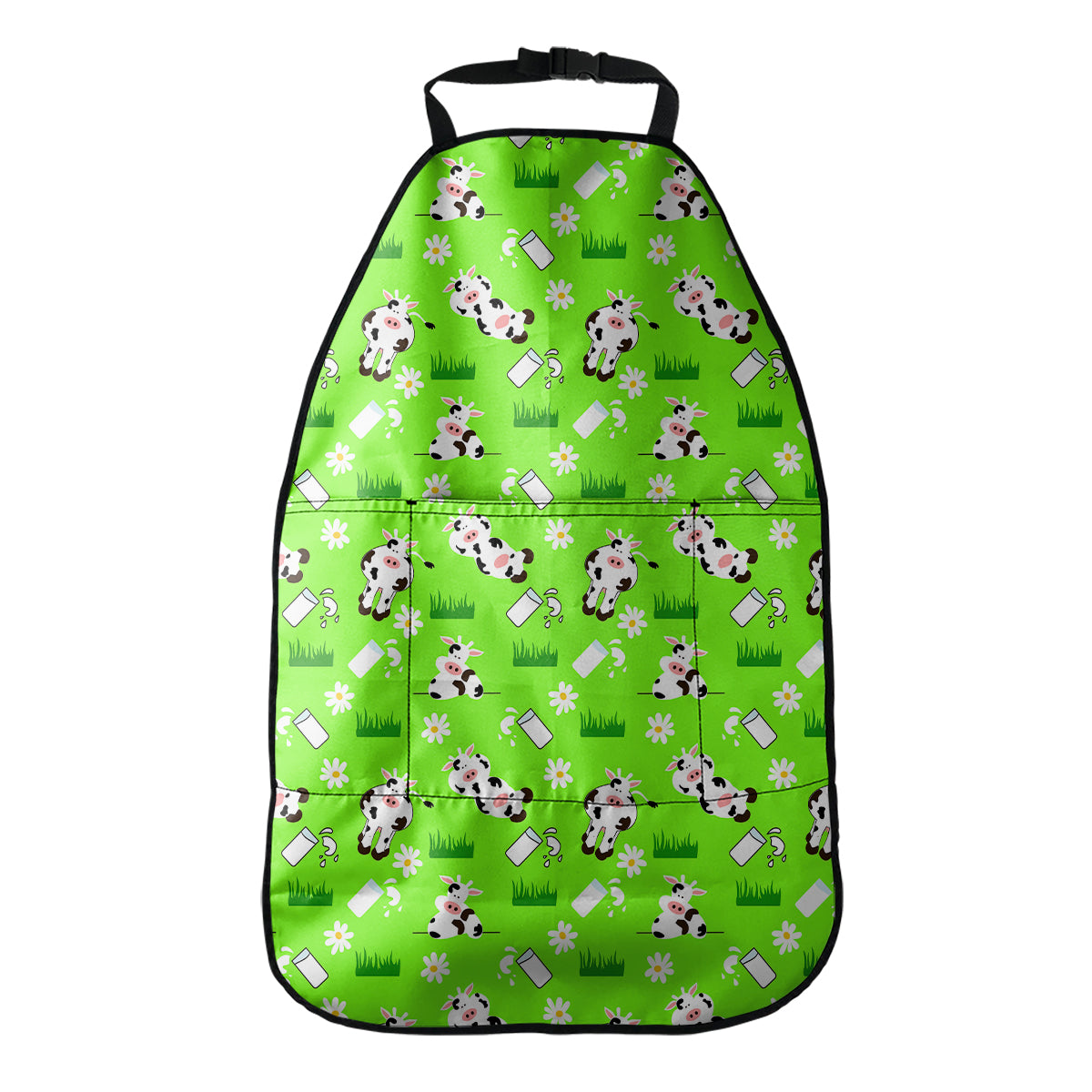 Cartoon Daisy And Cow Pattern Print Car Seat Organizers