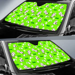 Cartoon Daisy And Cow Pattern Print Car Sun Shade GearFrost