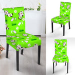 Cartoon Daisy And Cow Pattern Print Dining Chair Slipcover