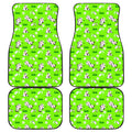 Cartoon Daisy And Cow Pattern Print Front and Back Car Floor Mats