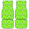 Cartoon Daisy And Cow Pattern Print Front and Back Car Floor Mats