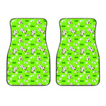 Cartoon Daisy And Cow Pattern Print Front Car Floor Mats