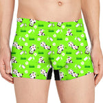 Cartoon Daisy And Cow Pattern Print Men's Boxer Briefs