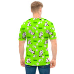 Cartoon Daisy And Cow Pattern Print Men's T-Shirt