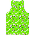 Cartoon Daisy And Cow Pattern Print Men's Tank Top