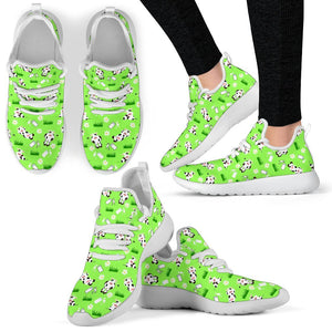 Cartoon Daisy And Cow Pattern Print Mesh Knit Shoes GearFrost
