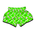 Cartoon Daisy And Cow Pattern Print Muay Thai Boxing Shorts