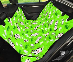 Cartoon Daisy And Cow Pattern Print Pet Car Back Seat Cover