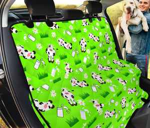 Cartoon Daisy And Cow Pattern Print Pet Car Back Seat Cover