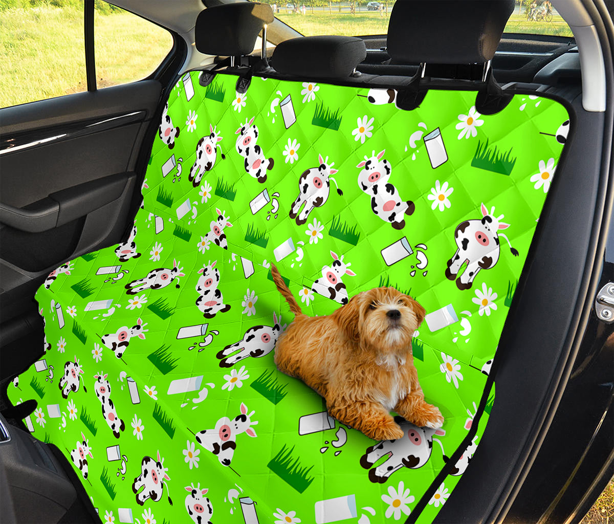 Cartoon Daisy And Cow Pattern Print Pet Car Back Seat Cover