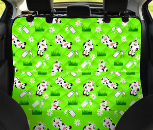 Cartoon Daisy And Cow Pattern Print Pet Car Back Seat Cover