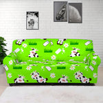 Cartoon Daisy And Cow Pattern Print Sofa Cover