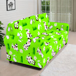 Cartoon Daisy And Cow Pattern Print Sofa Cover
