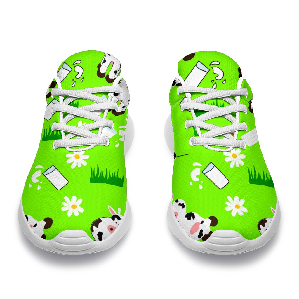 Cartoon Daisy And Cow Pattern Print Sport Shoes GearFrost