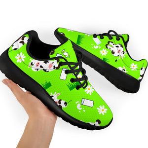 Cartoon Daisy And Cow Pattern Print Sport Shoes GearFrost