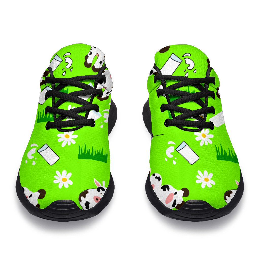 Cartoon Daisy And Cow Pattern Print Sport Shoes GearFrost