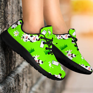 Cartoon Daisy And Cow Pattern Print Sport Shoes GearFrost