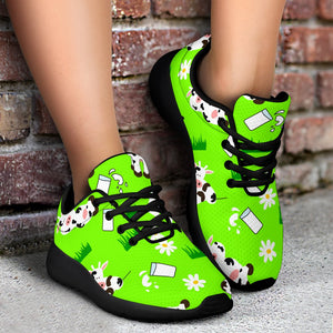 Cartoon Daisy And Cow Pattern Print Sport Shoes GearFrost