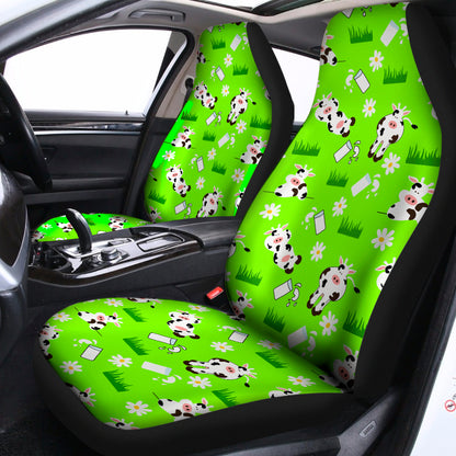Cartoon Daisy And Cow Pattern Print Universal Fit Car Seat Covers