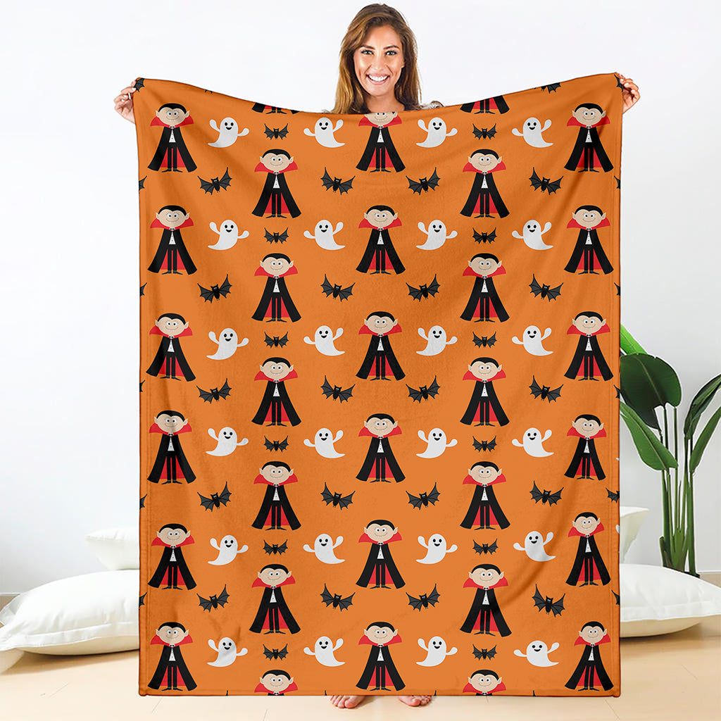 Cartoon Dracula Pattern Print Blanket