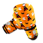 Cartoon Dracula Pattern Print Boxing Gloves