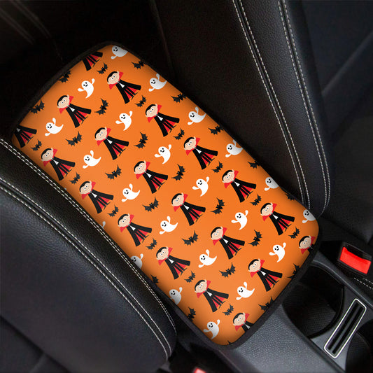 Cartoon Dracula Pattern Print Car Center Console Cover